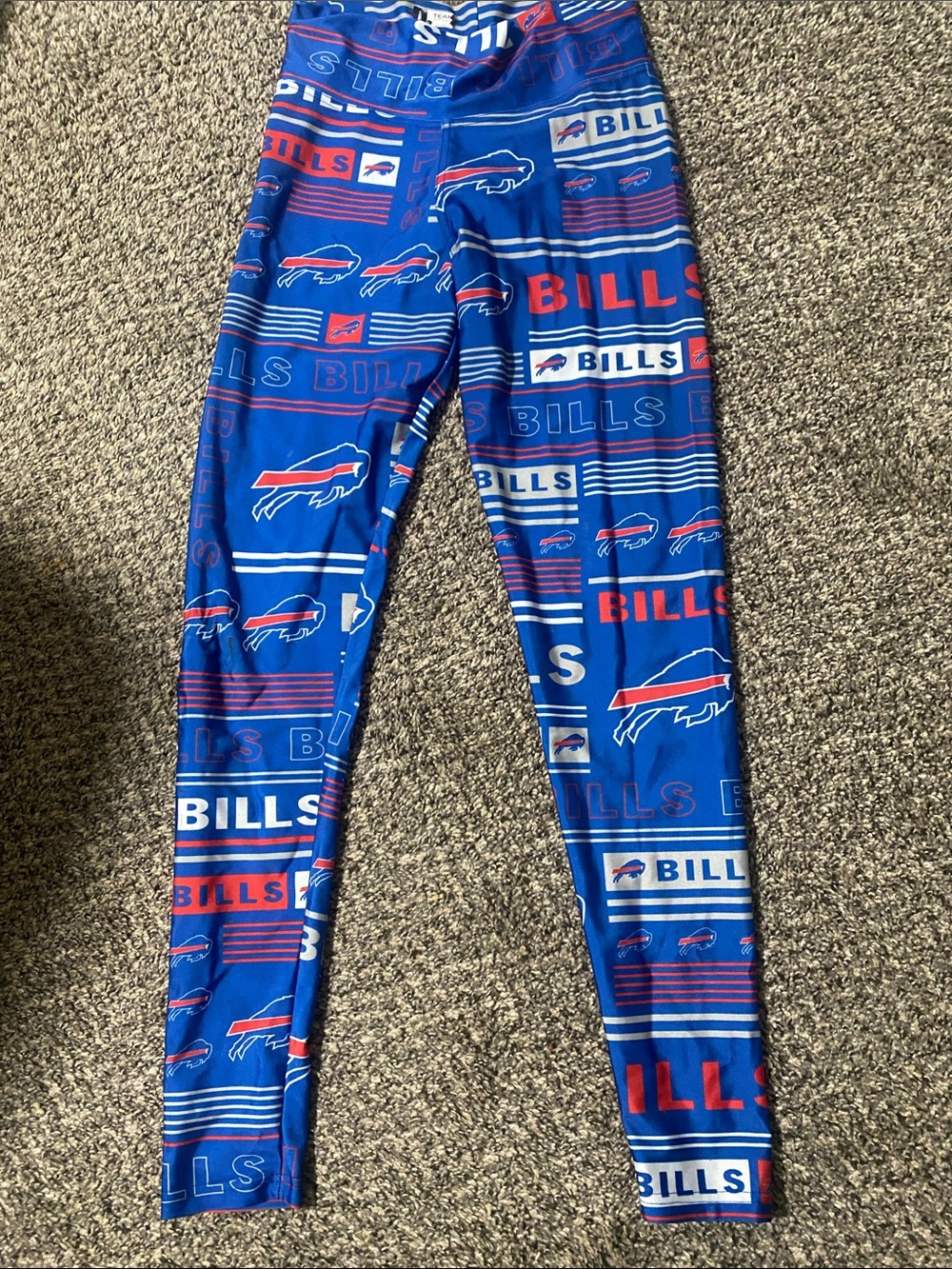 Buffalo Bills Blue & Red Graphic Leggings